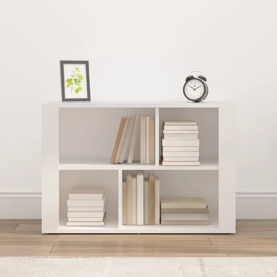 Buffet Blanc 80x30x54 cm Bois d'ingénierie - 3