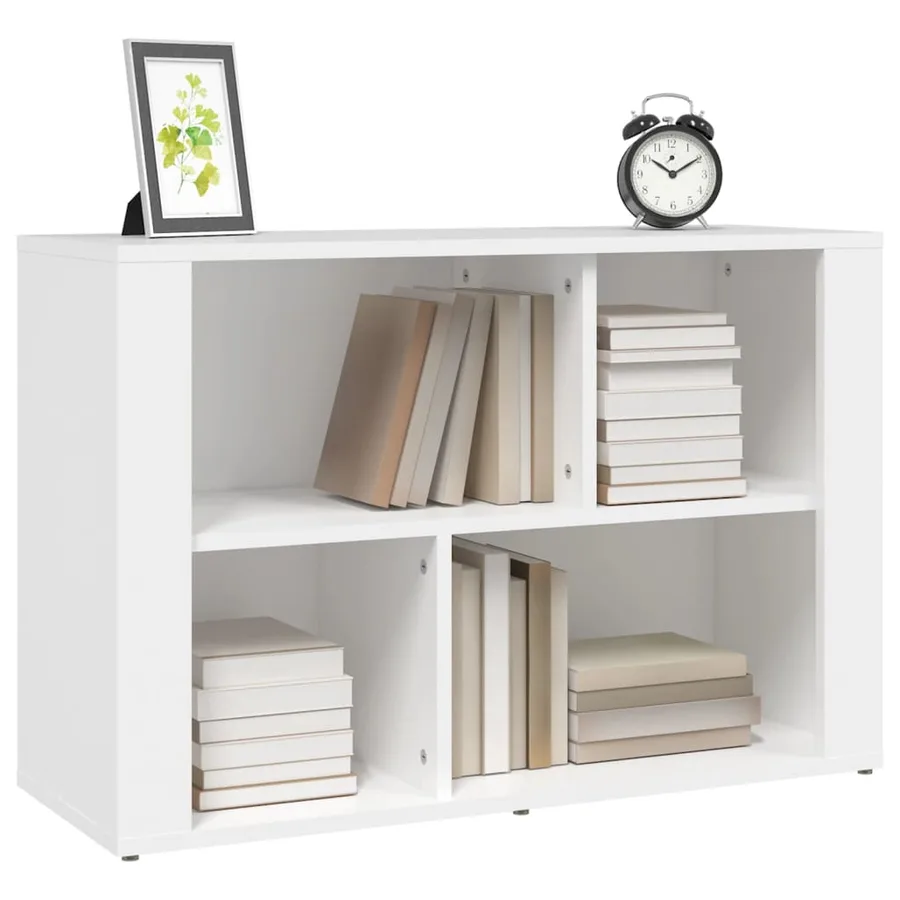 Buffet Blanc 80x30x54 cm Bois d'ingénierie - 4