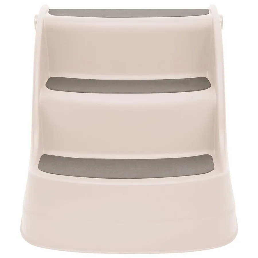 Escalier pliable 3 marches pour chien Crème 50x38x38 cm - 3