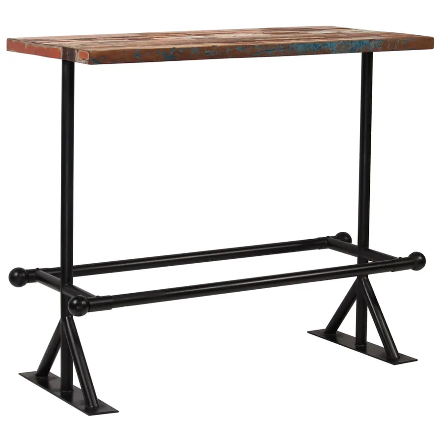 Mobilier de bar 5 pcs Bois de récupération massif Multicolore - 2