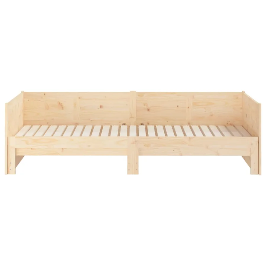 Lit coulissant sans matelas bois de pin solide 2x(80x200) cm - 5