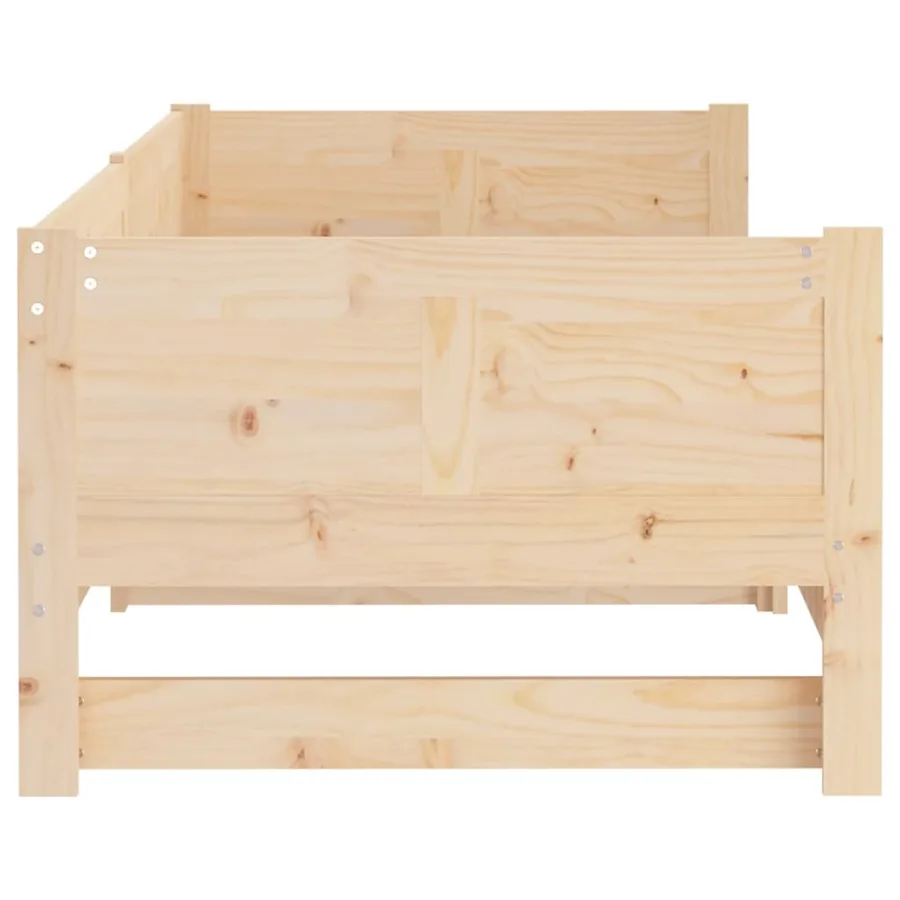 Lit coulissant sans matelas bois de pin solide 2x(80x200) cm - 7