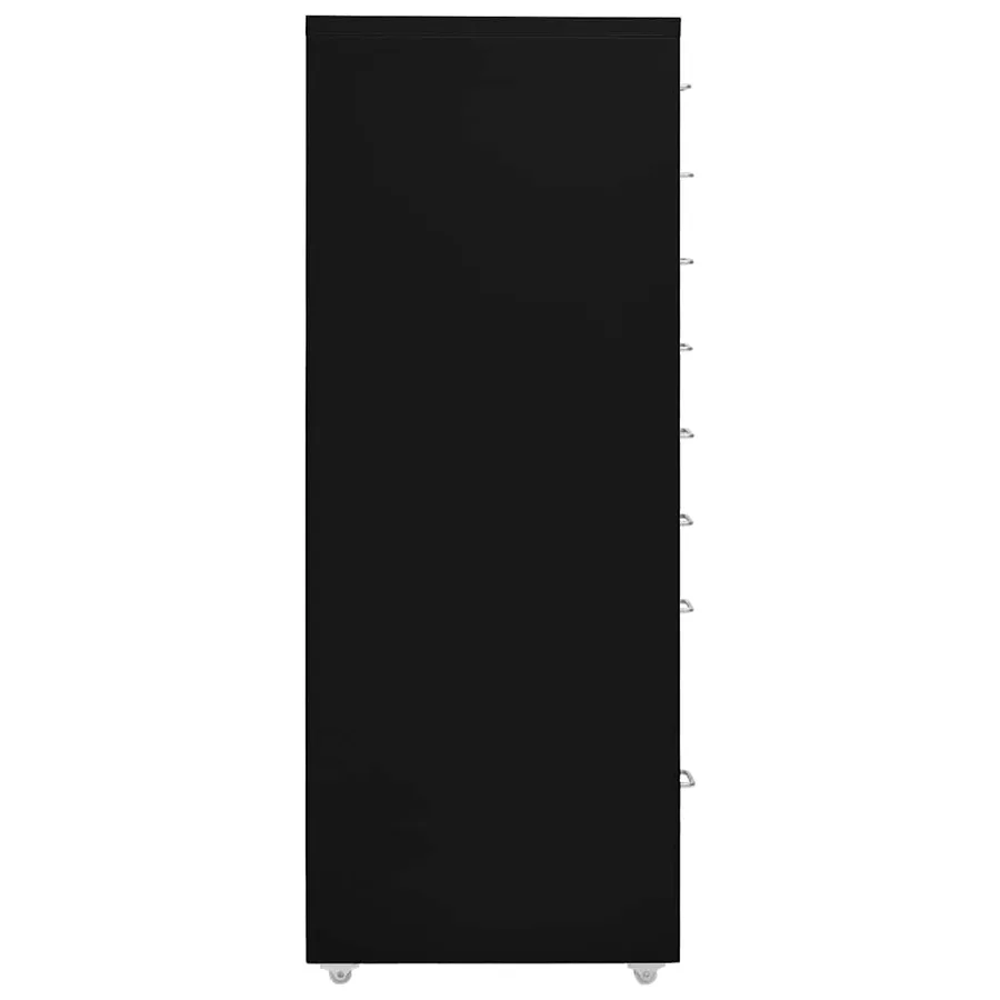 Classeur mobile Noir 28x41x109 cm Métal - 3