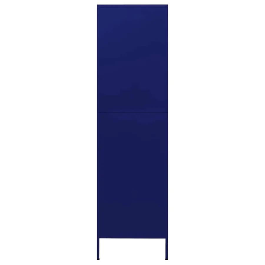 Garde-robe Bleu marine 90x50x180 cm Acier - 4