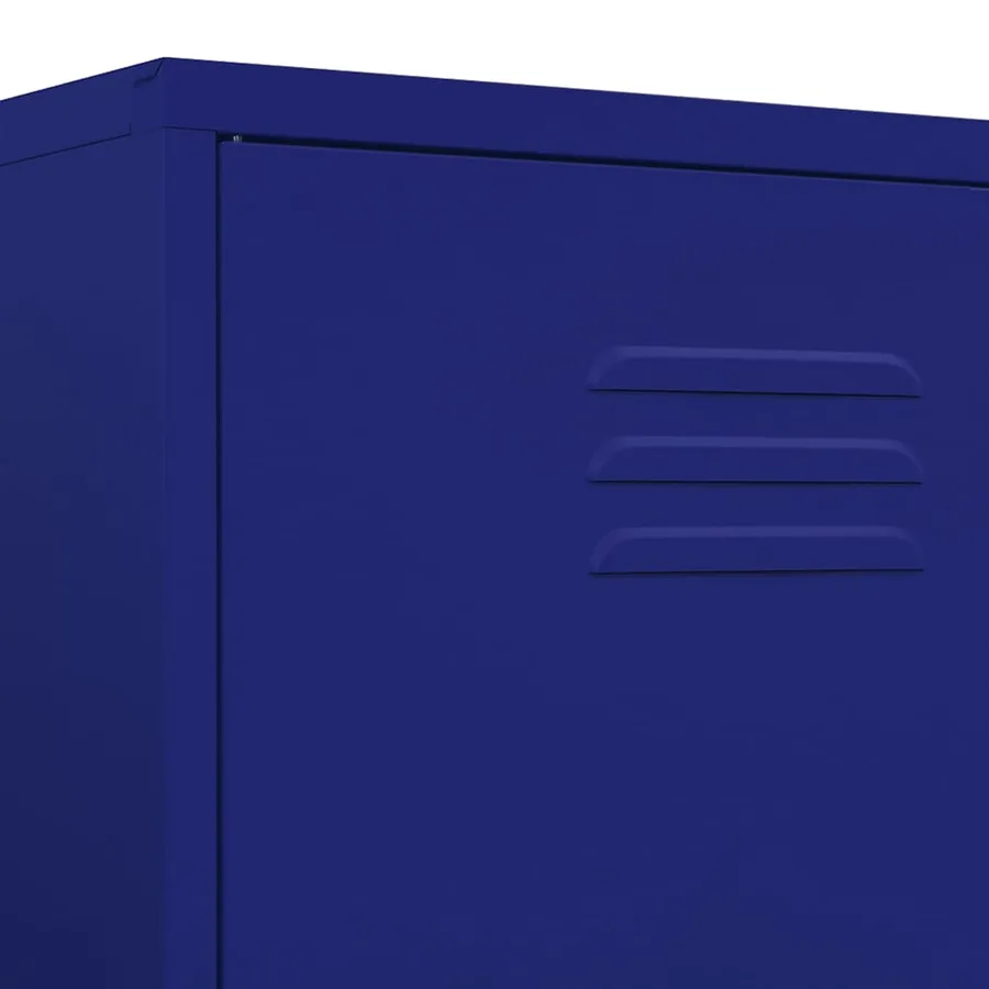 Garde-robe Bleu marine 90x50x180 cm Acier - 8