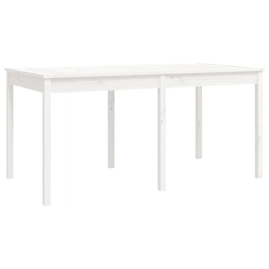 Ensemble à manger de jardin 7 pcs blanc bois massif de pin - 7