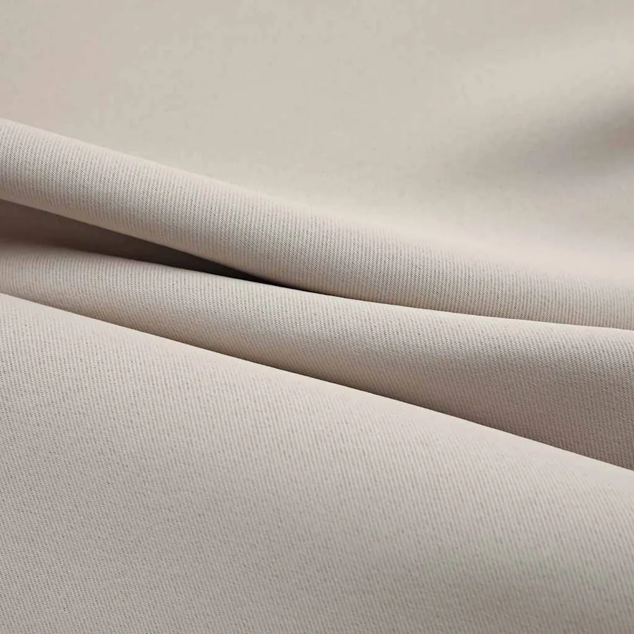 Rideau occultant avec anneaux en métal Beige 290x245 cm - 4