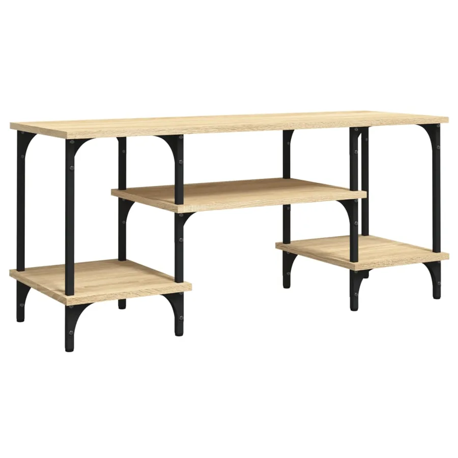 Meuble TV chêne sonoma 102x35x45,5 cm bois d'ingénierie - 2