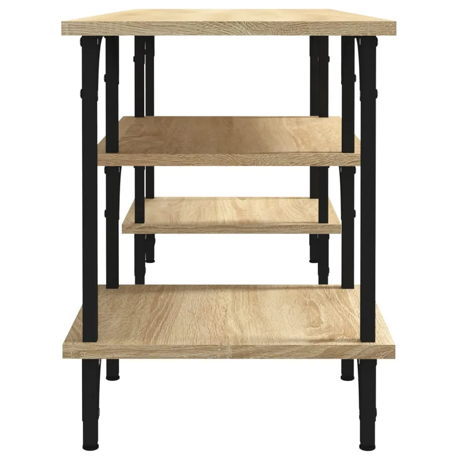 Meuble TV chêne sonoma 102x35x45,5 cm bois d'ingénierie - 6