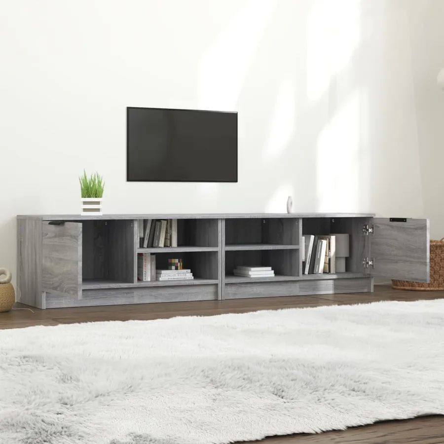 Meubles TV 2 pcs Sonoma gris 80x35x36,5 cm Bois d'ingénierie - 3