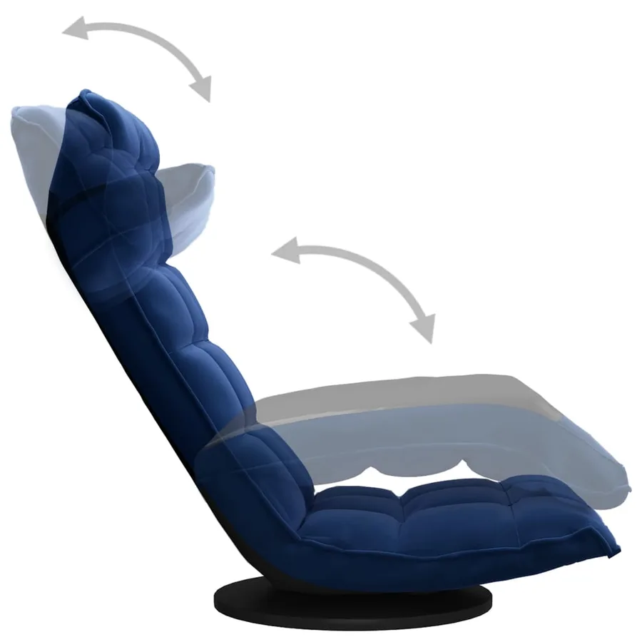 Chaise de sol pivotante Bleu Velours - 6