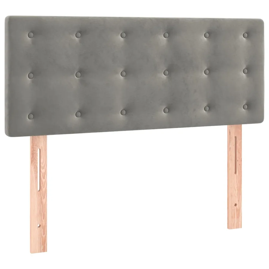 Sommier à lattes de lit et matelas Gris clair 100x200cm Velours - 6