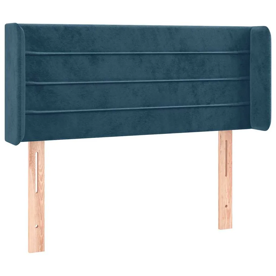 Tête de lit à LED Bleu foncé 93x16x78/88 cm Velours - 3