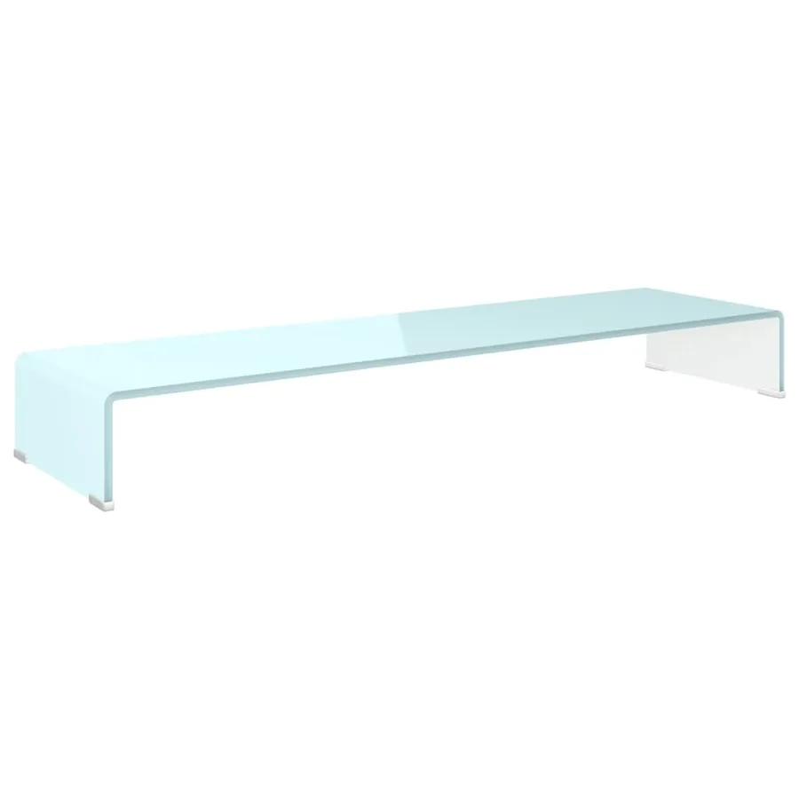 Meuble TV/Support pour moniteur 110x30x13 cm verre vert - 2
