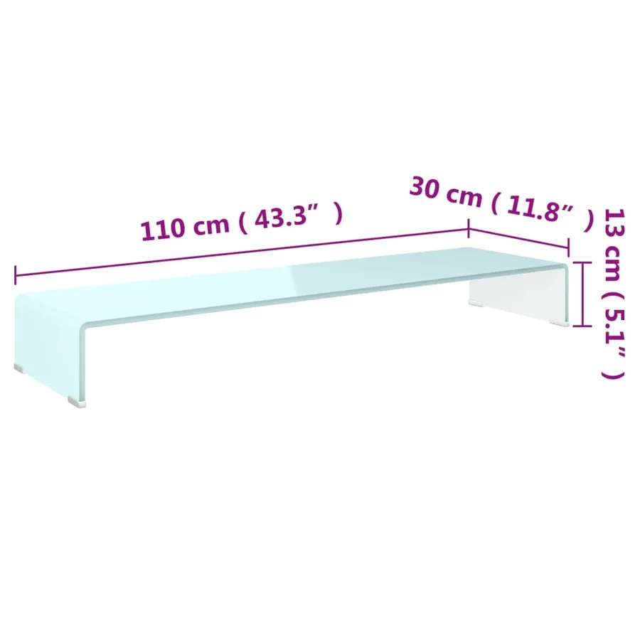 Meuble TV/Support pour moniteur 110x30x13 cm verre vert - 6