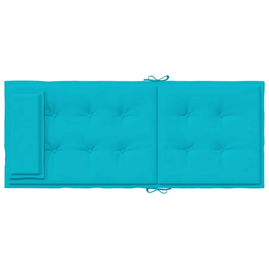 Coussins de chaise à dossier haut lot de 4 turquoise - 7