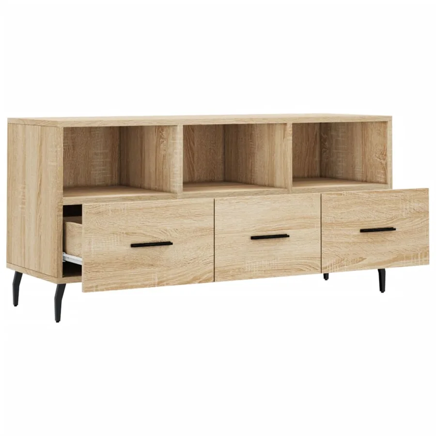 Meuble TV chêne sonoma 102x36x50 cm bois d'ingénierie - 6