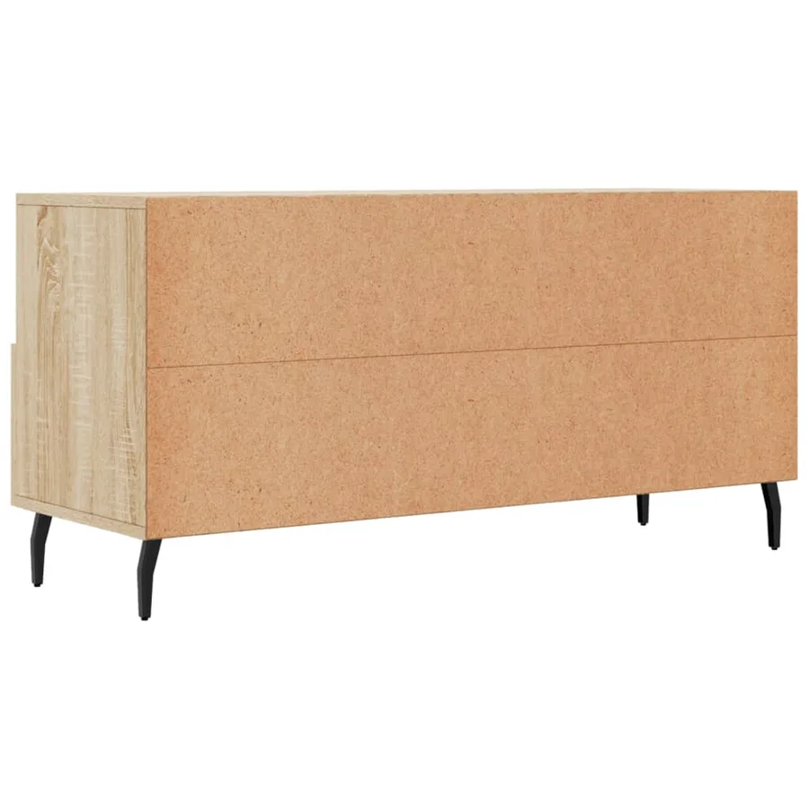 Meuble TV chêne sonoma 102x36x50 cm bois d'ingénierie - 8
