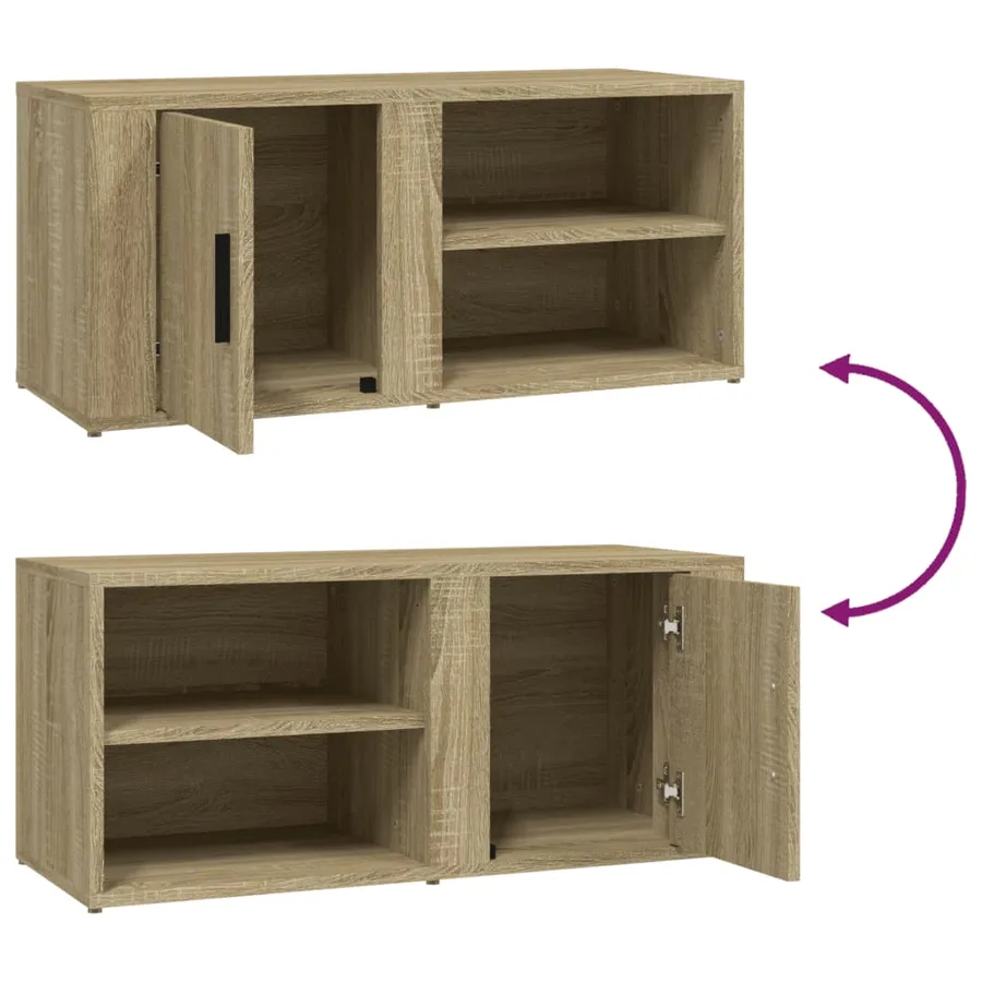 Meubles TV 2 pcs Chêne sonoma 80x31,5x36 cm Bois d'ingénierie - 10