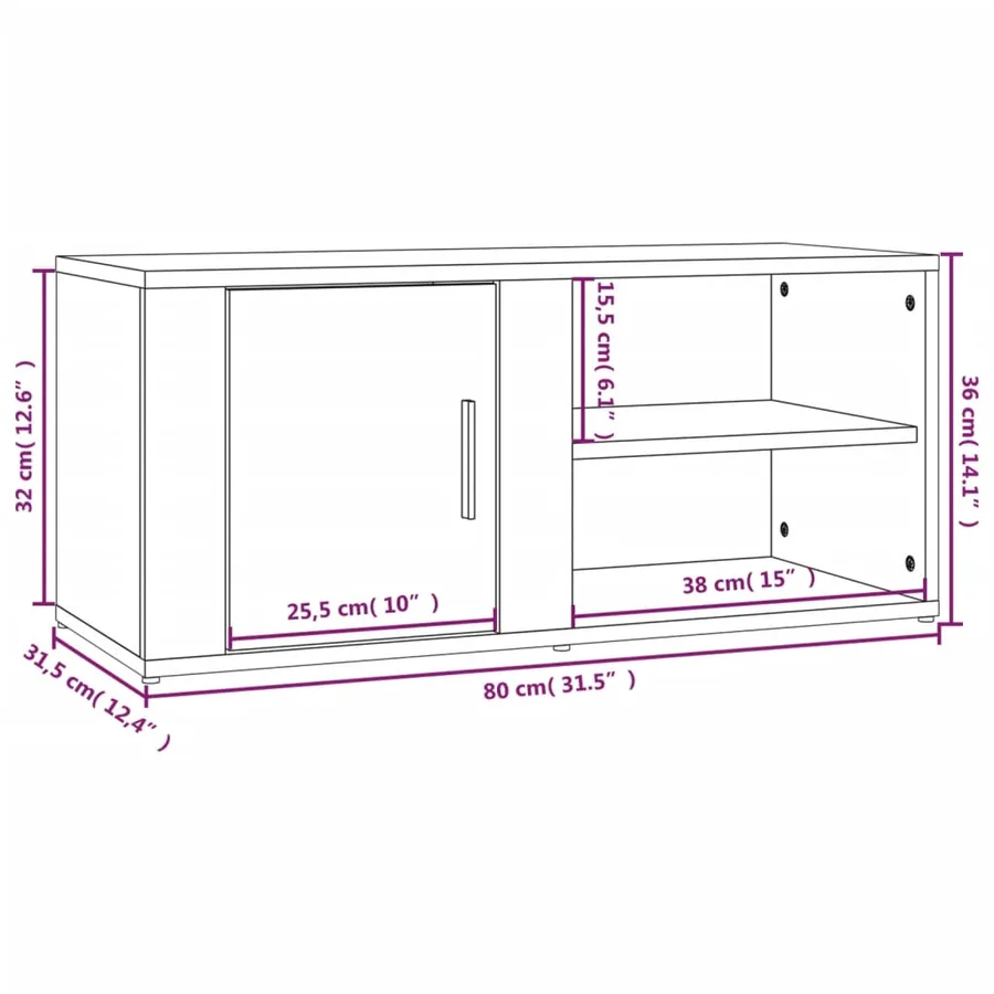 Meubles TV 2 pcs Chêne sonoma 80x31,5x36 cm Bois d'ingénierie - 12