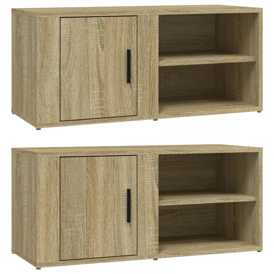 Meubles TV 2 pcs Chêne sonoma 80x31,5x36 cm Bois d'ingénierie - 2