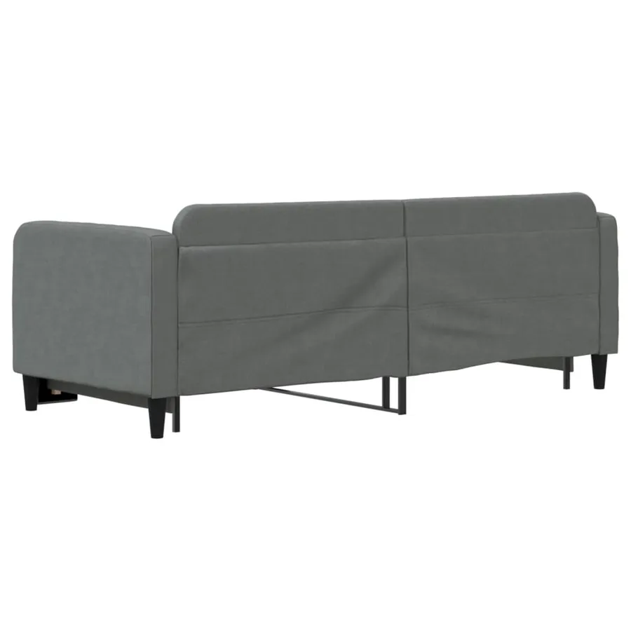 Lit de jour avec gigogne sans matelas gris foncé 80x200 cm - 5
