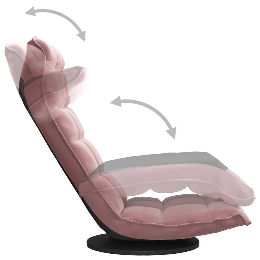 Chaise de sol pivotante Rose Velours - 6