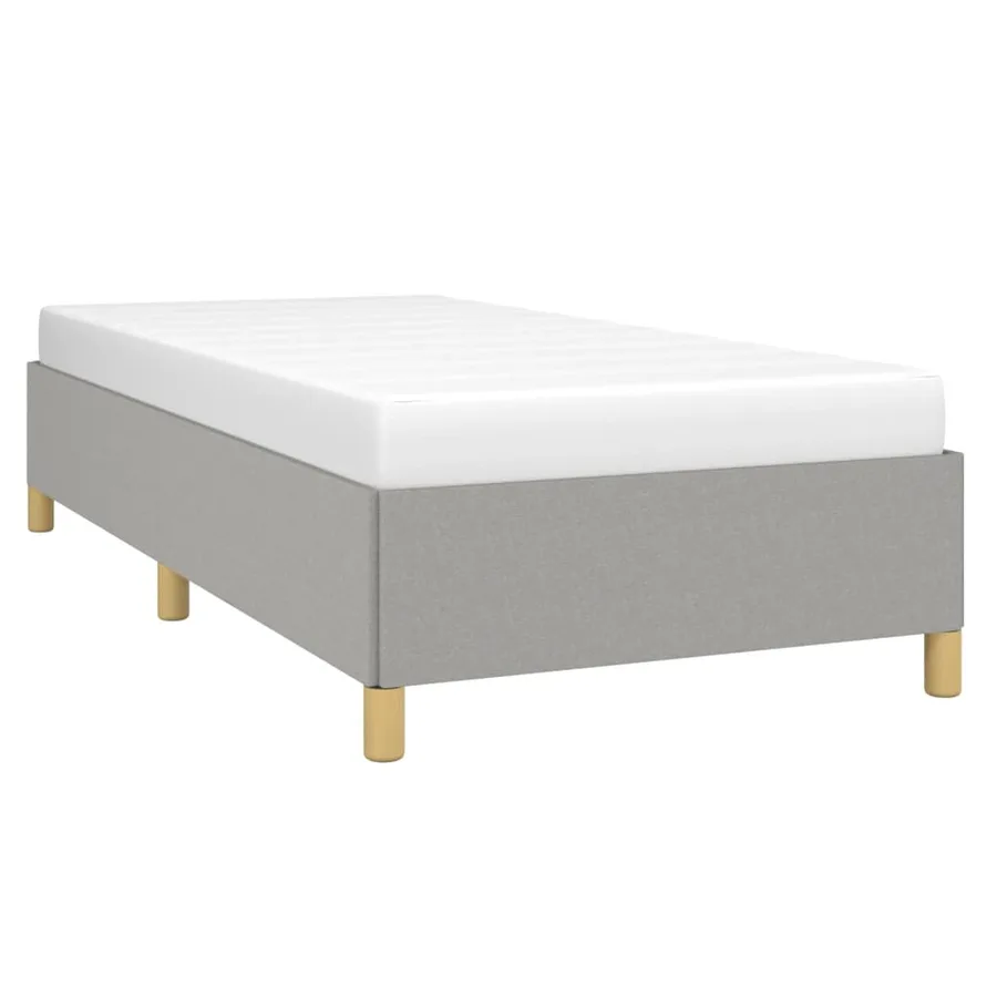 Cadre de lit sans matelas gris clair 90x190 cm tissu - 3