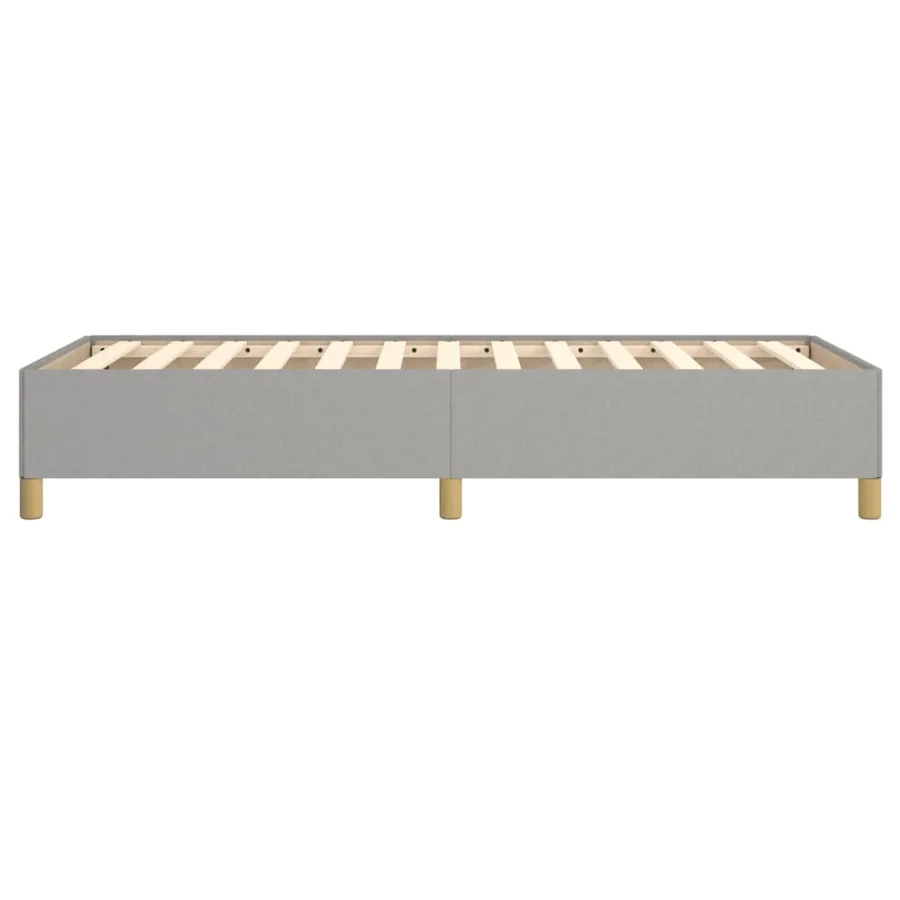 Cadre de lit sans matelas gris clair 90x190 cm tissu - 6