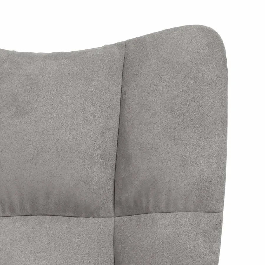 Chaise à bascule Gris clair Velours - 7