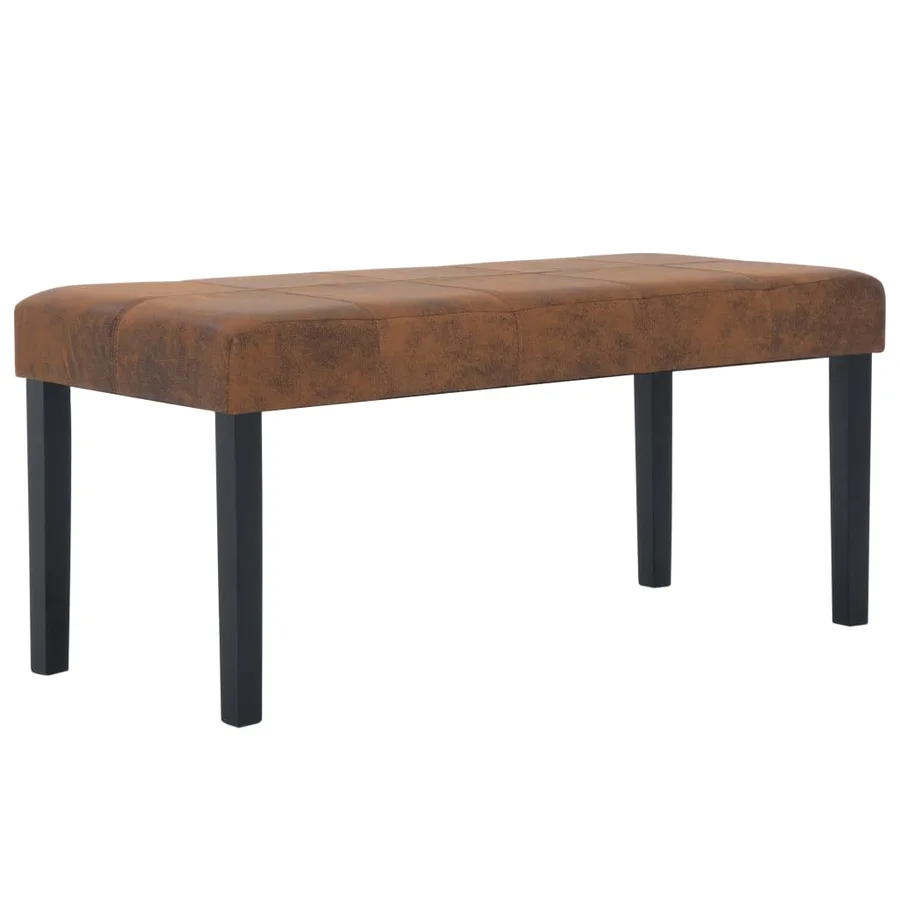 Banc 106 cm Marron Similicuir daim - 2