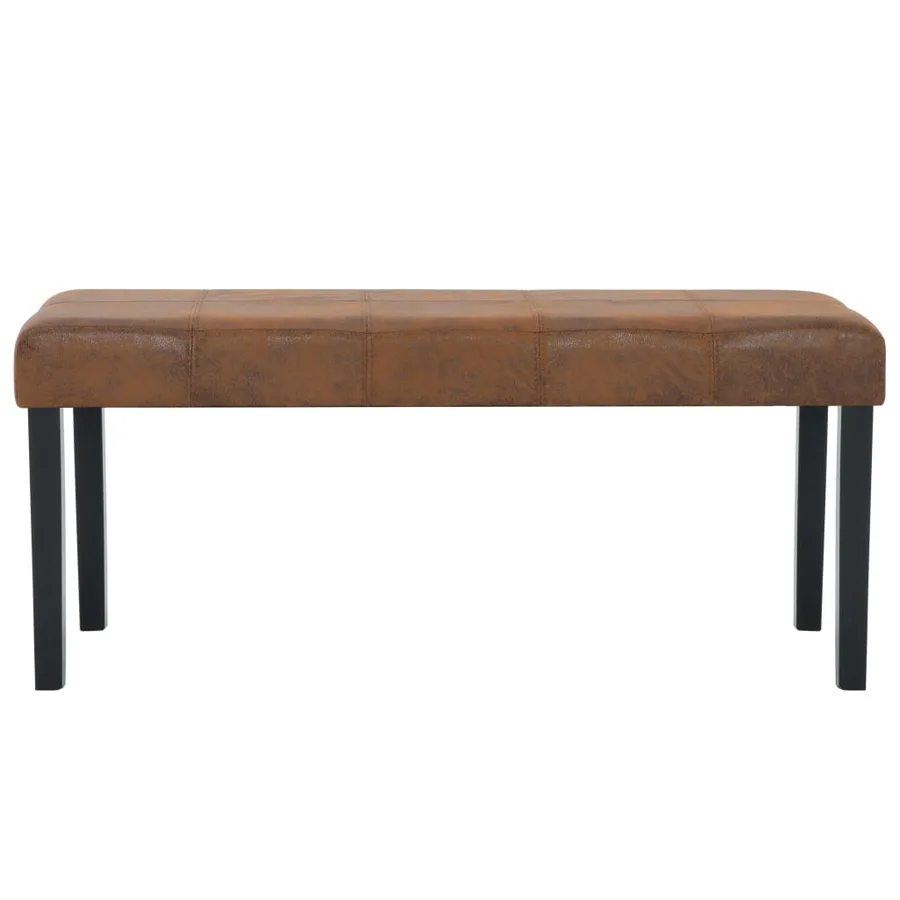 Banc 106 cm Marron Similicuir daim - 3