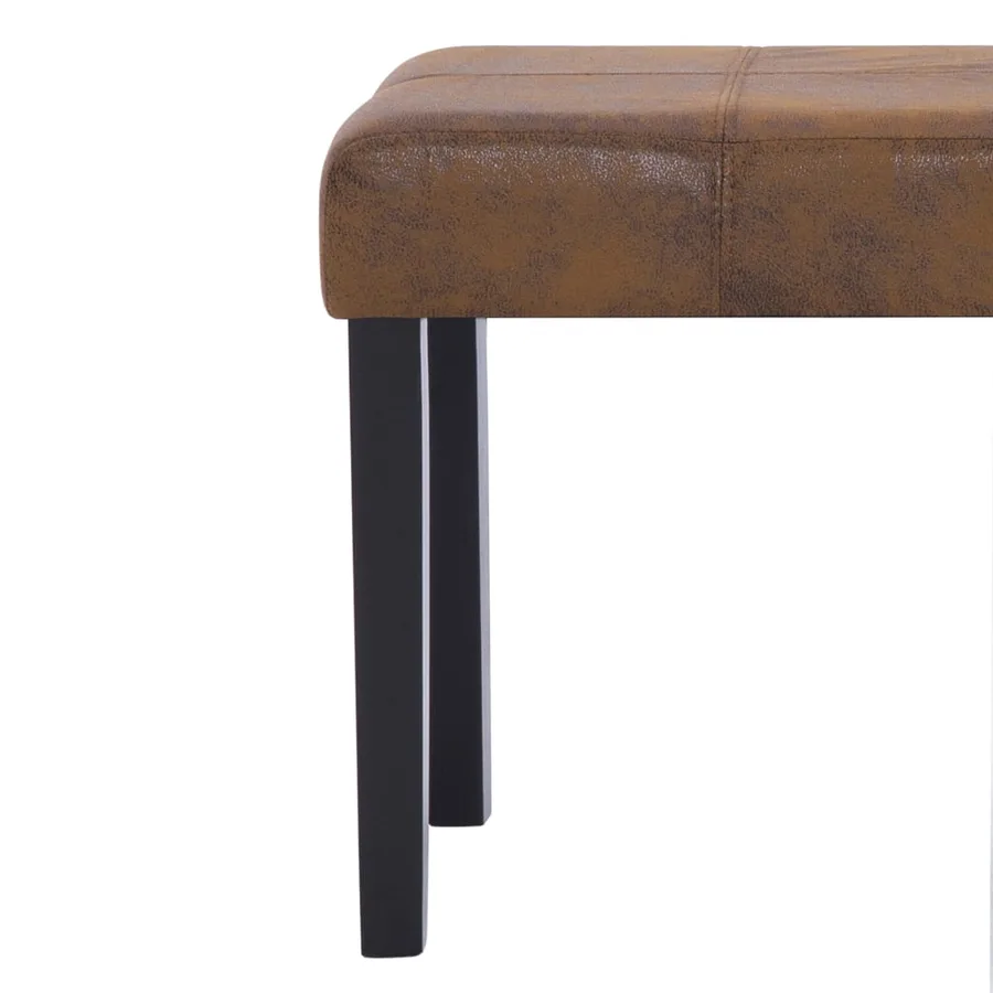 Banc 106 cm Marron Similicuir daim - 5