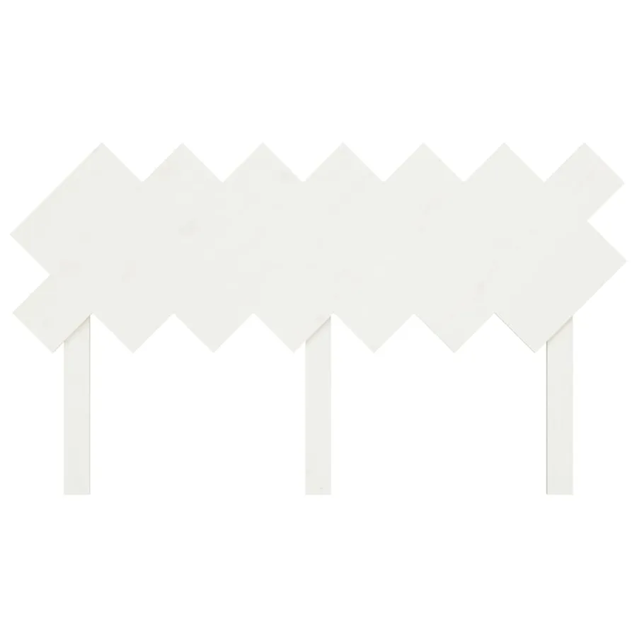Tête de lit Blanc 141x3x80,5 cm Bois massif de pin - 4