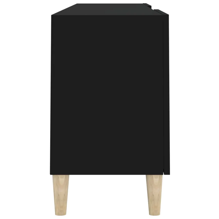Meuble TV Noir 150x30x50 cm Bois d'ingénierie - 7