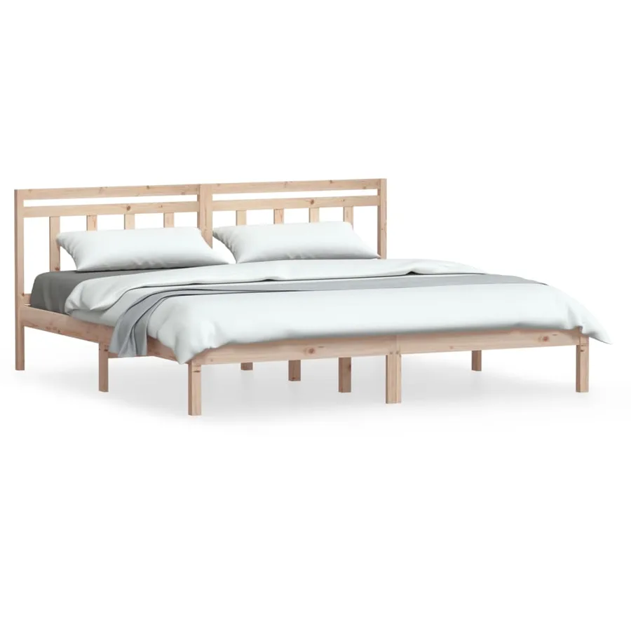 Cadre de lit sans matelas bois massif 160x200 cm - 2