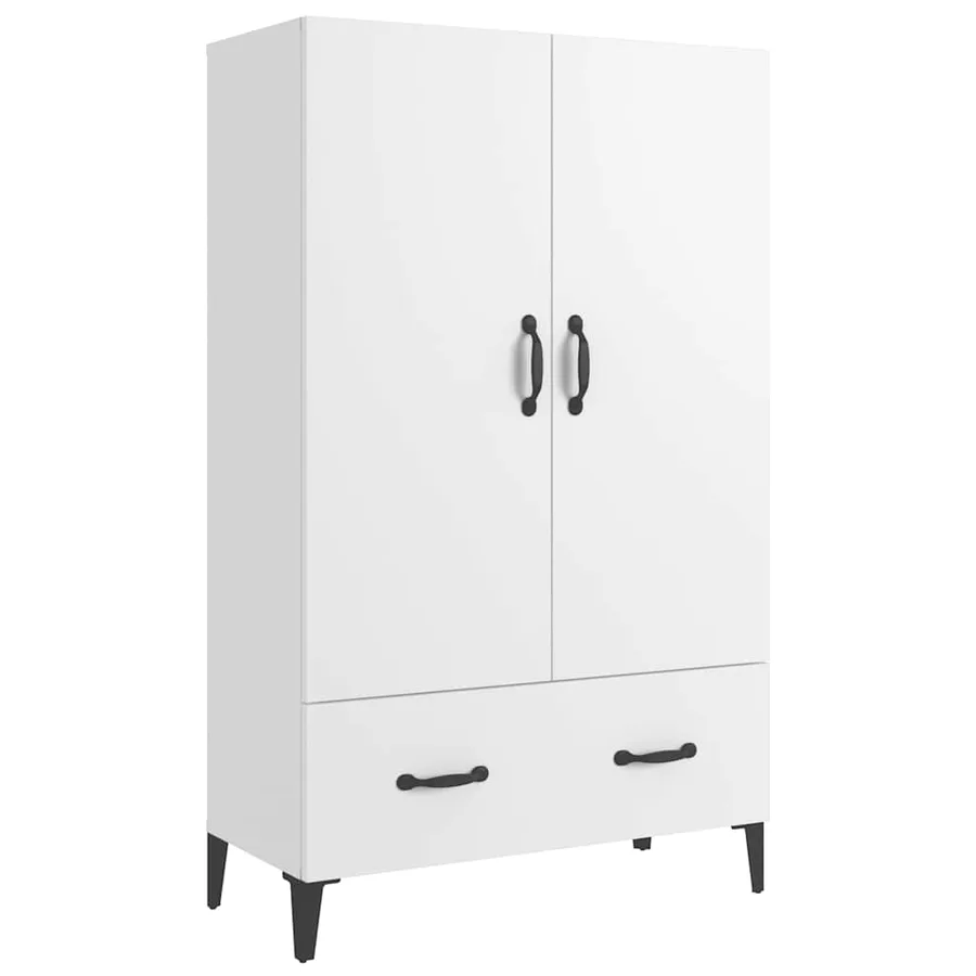 Buffet haut Blanc 70x31x115 cm Bois d'ingénierie - 2