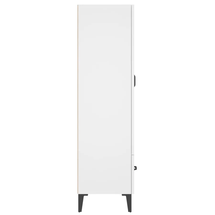 Buffet haut Blanc 70x31x115 cm Bois d'ingénierie - 6