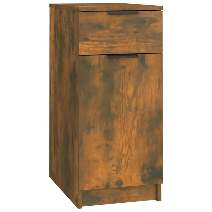Armoire de bureau Chêne fumé 33,5x50x75 cm Bois d'ingénierie - 2