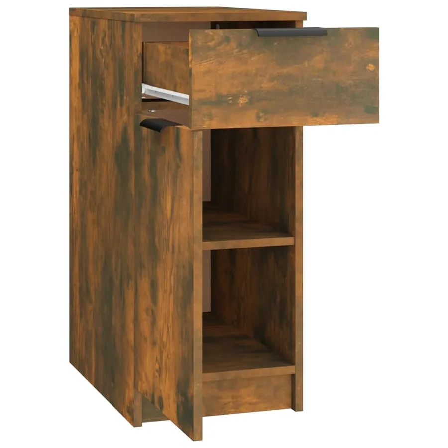 Armoire de bureau Chêne fumé 33,5x50x75 cm Bois d'ingénierie - 6