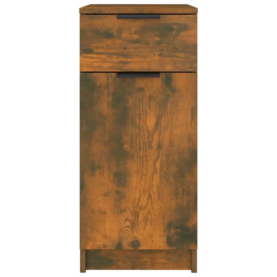 Armoire de bureau Chêne fumé 33,5x50x75 cm Bois d'ingénierie - 7