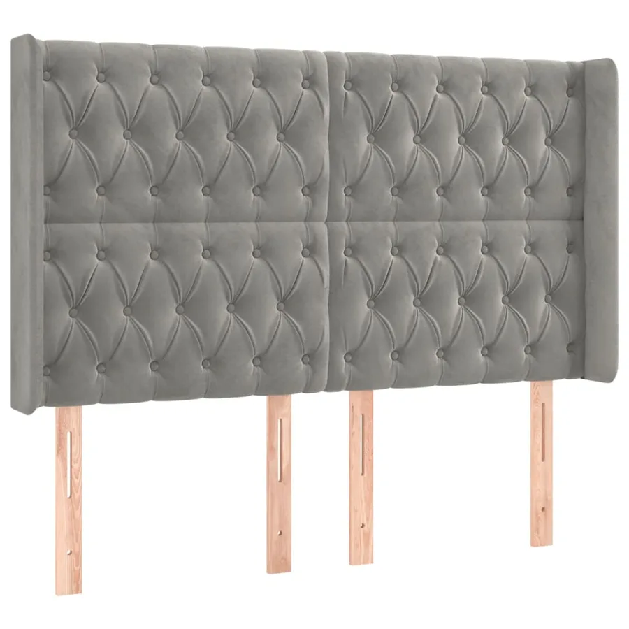 Sommier à lattes de lit matelas et LED Gris clair 160x200 cm - 7