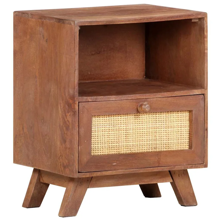 Table de chevet 40x30x50 cm Bois de manguier massif - 10