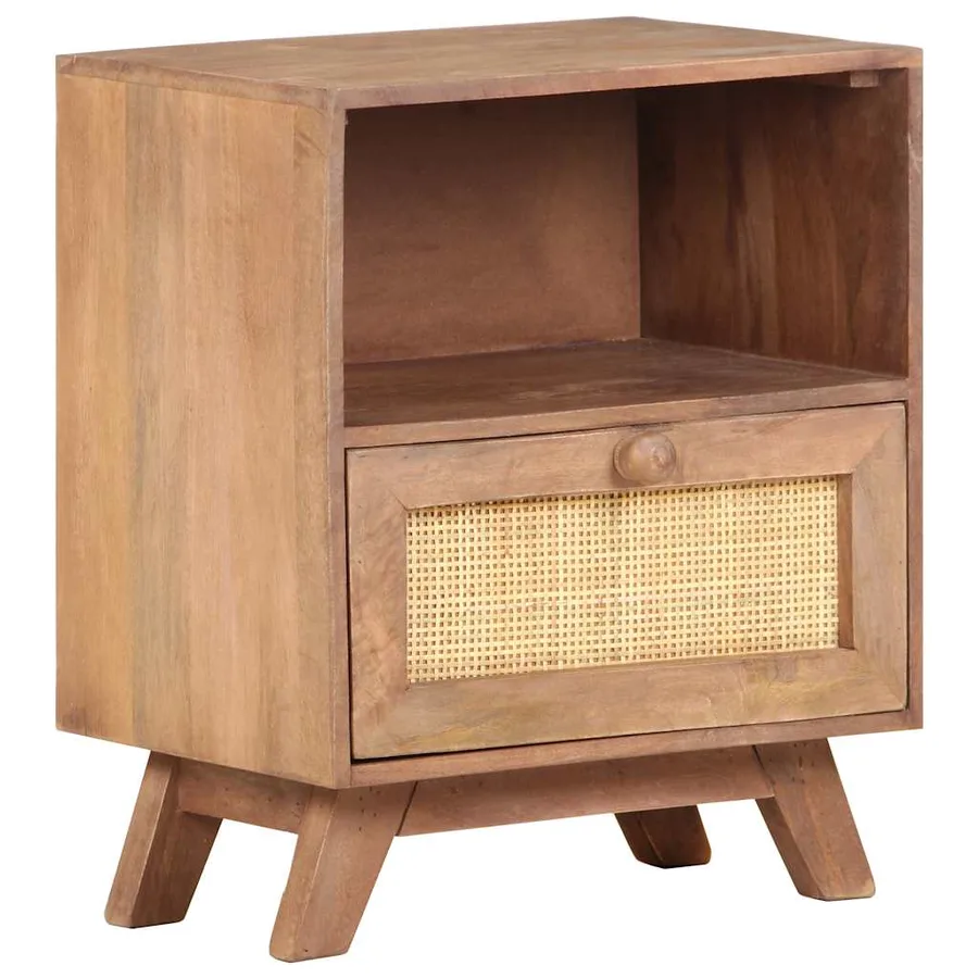 Table de chevet 40x30x50 cm Bois de manguier massif - 11