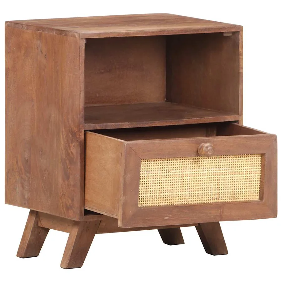 Table de chevet 40x30x50 cm Bois de manguier massif - 4