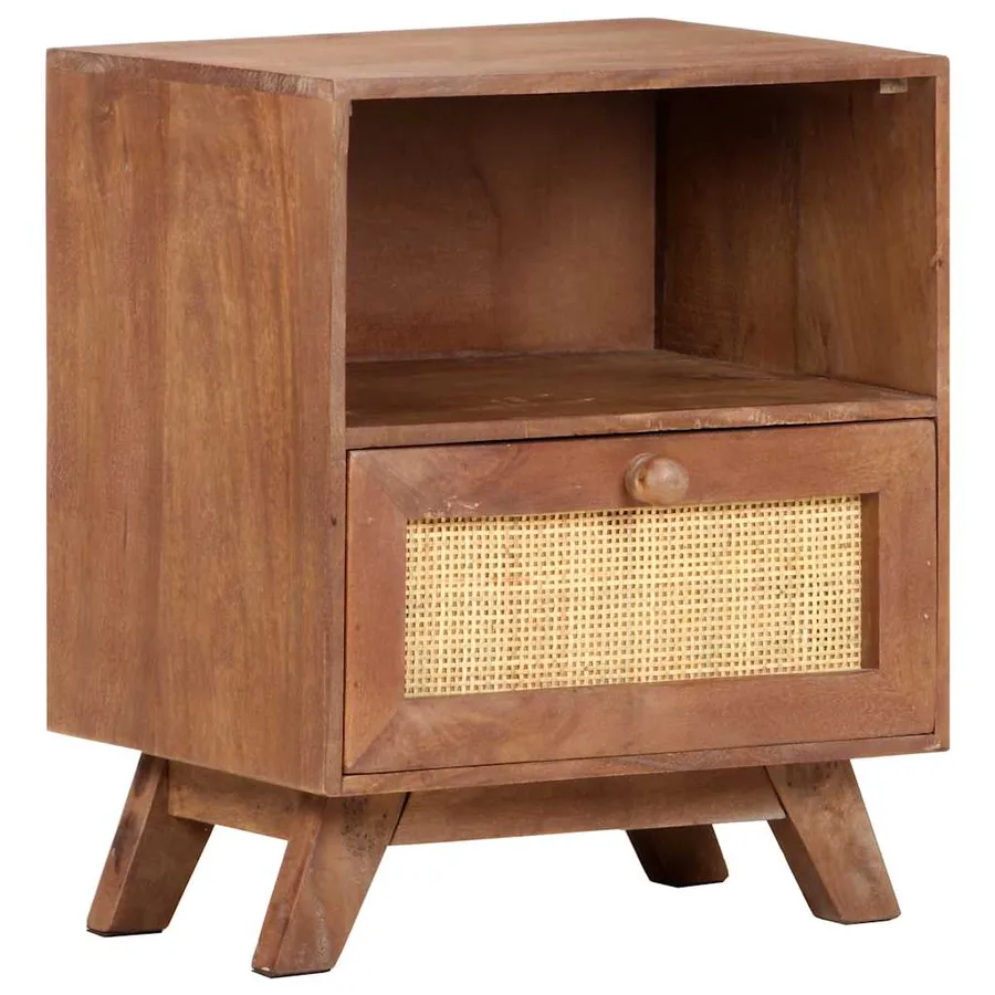 Table de chevet 40x30x50 cm Bois de manguier massif - 8