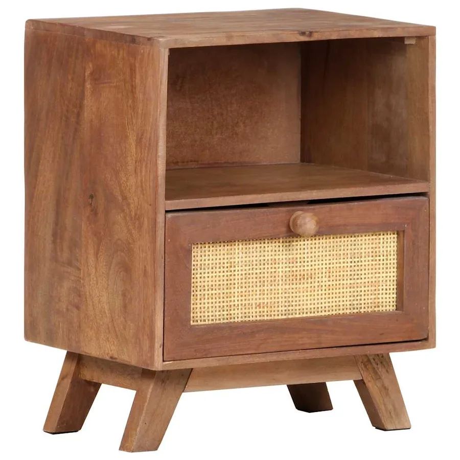 Table de chevet 40x30x50 cm Bois de manguier massif - 9