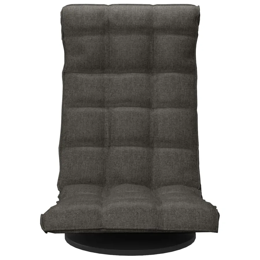 Chaise de sol pivotante Gris foncé Tissu - 3