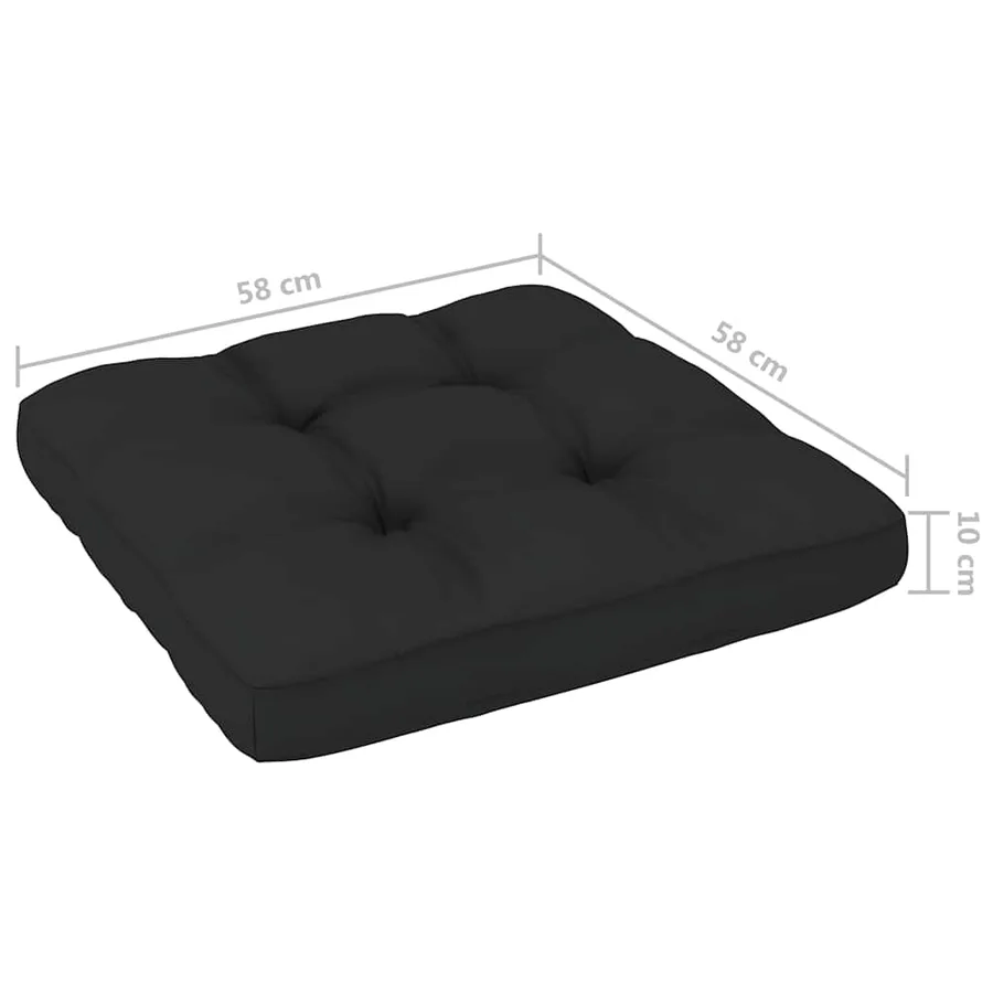 Salon de jardin palette 4pcs avec coussins Bois de pin imprégné - 11
