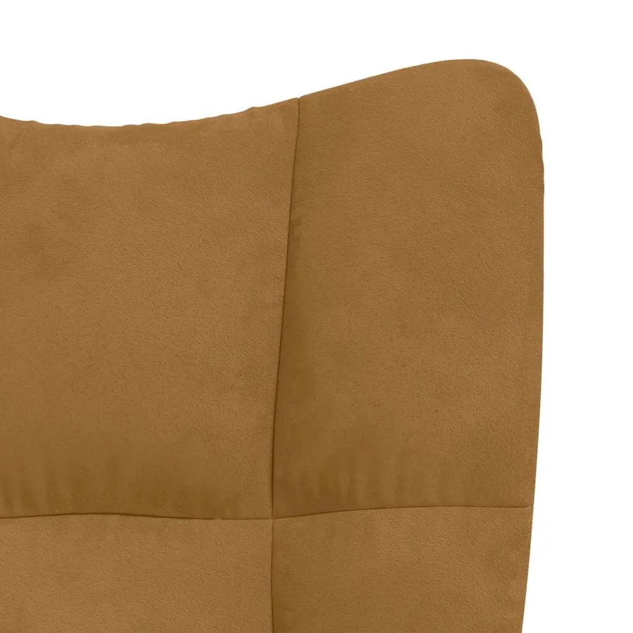 Chaise à bascule Marron Velours - 7